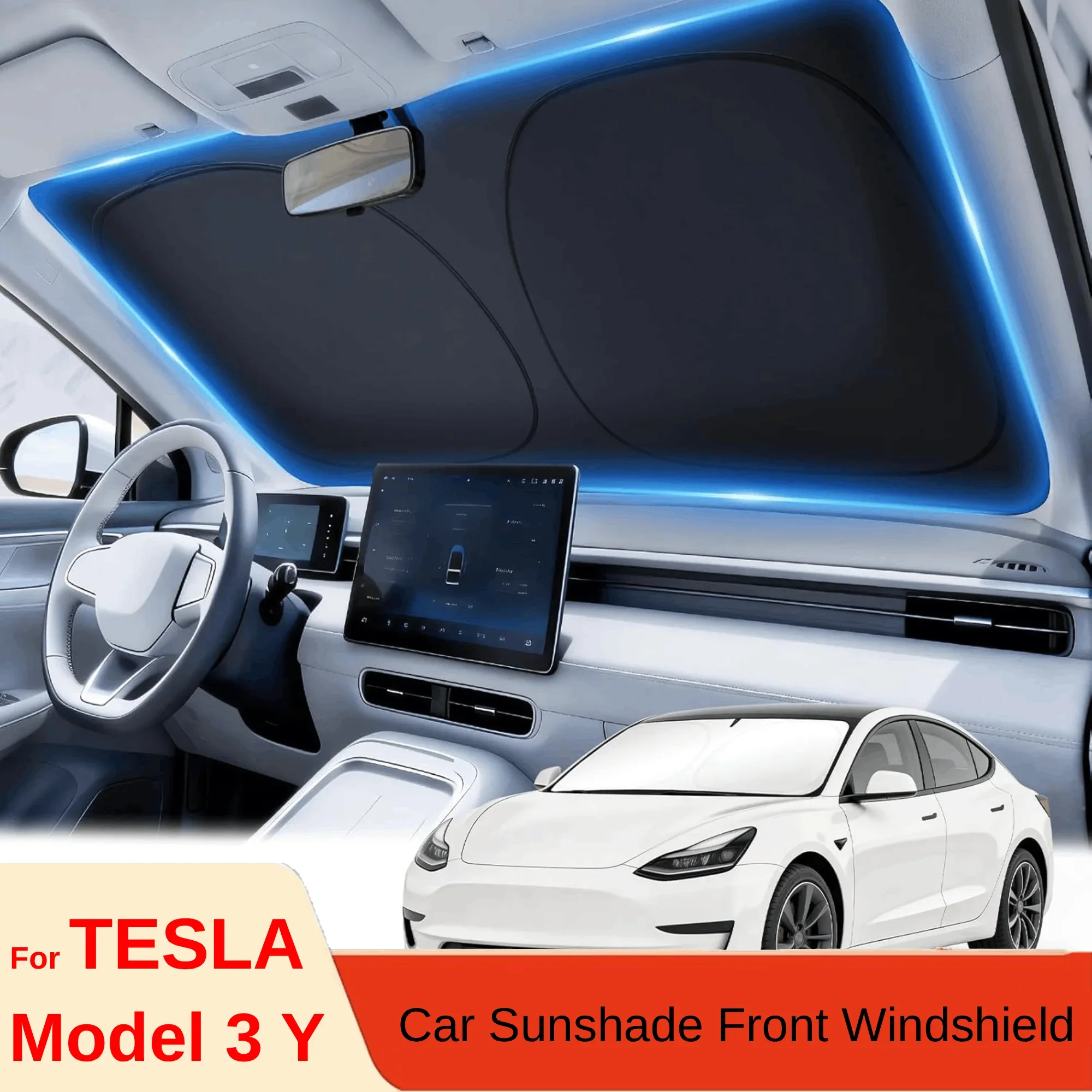 Car Accessories Window - Parasole per Parabrezza Tesla Model Y