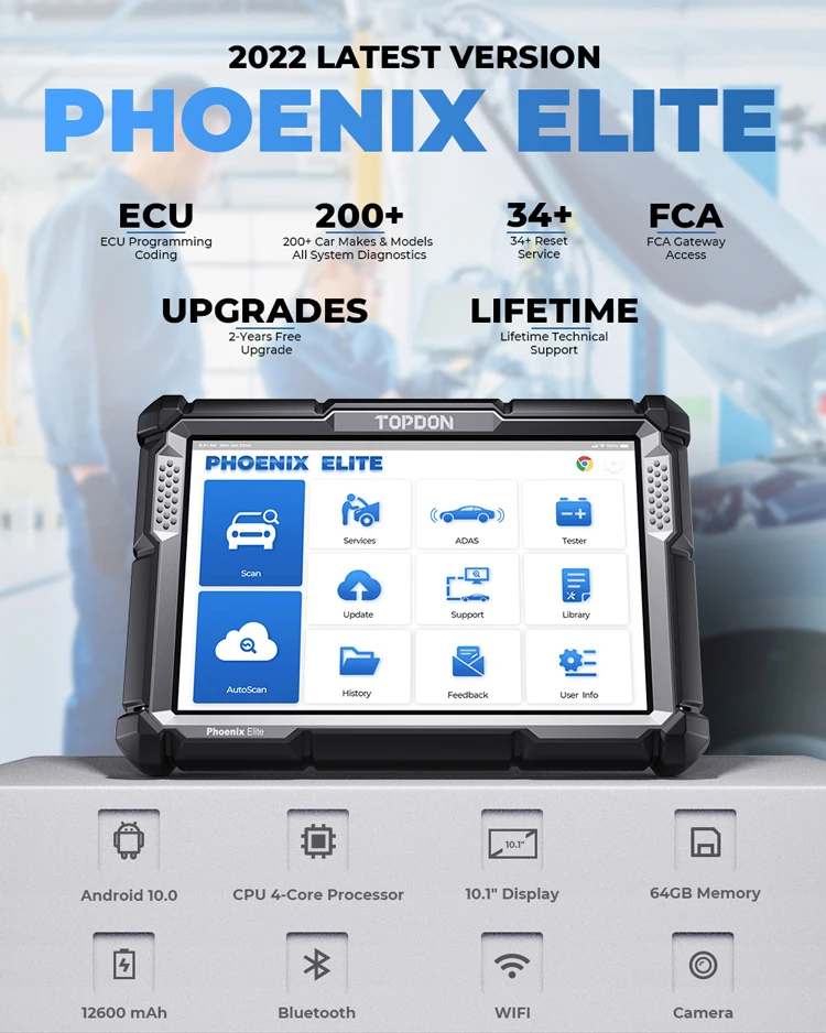 TOPDON PHOENIX ELITE Auto Ecu  - Obd2 Scanner recensione e prezzo